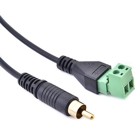 Vergoldetes, Lötfreies Rca-stecker-auf-grünes-anschluss-audioadapterkabel, Lotus-stecker-audiokabel, Av-stecker