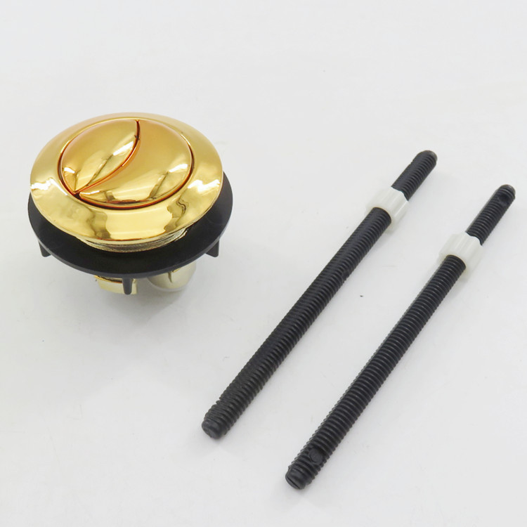 38 Mm Runder Doppelknopf-wassertankdeckelschalter, Retro-tastatur-spülknopf, Roségoldener Knopf