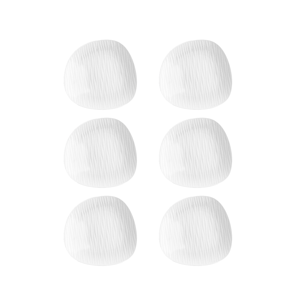 Set Aus 6 Tiefen Tellern 22cm Aus Weißem Porzellan Ylang