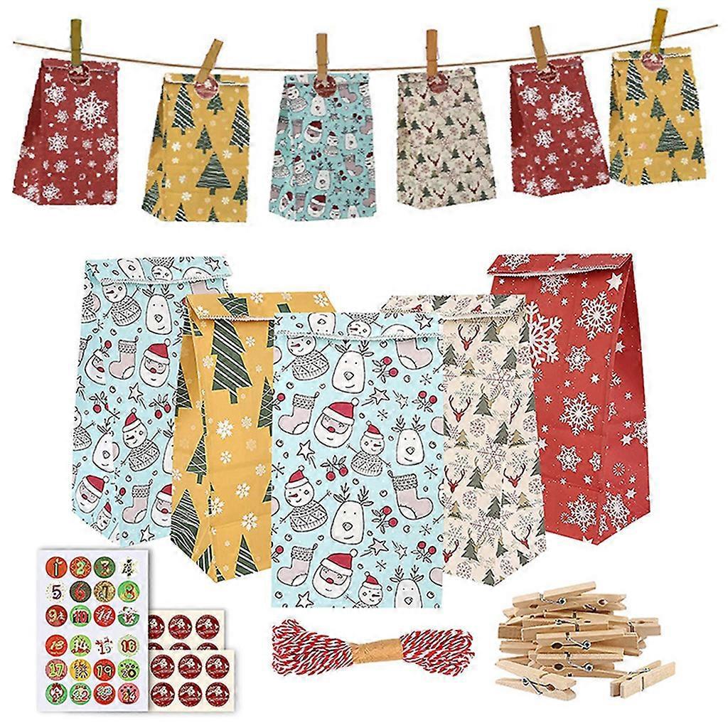 Papiergeschenktüten Für Snacks, Aufbewahrungsbeutel, Weihnachtsplätzchen, Süßigkeiten, Geschenktüte