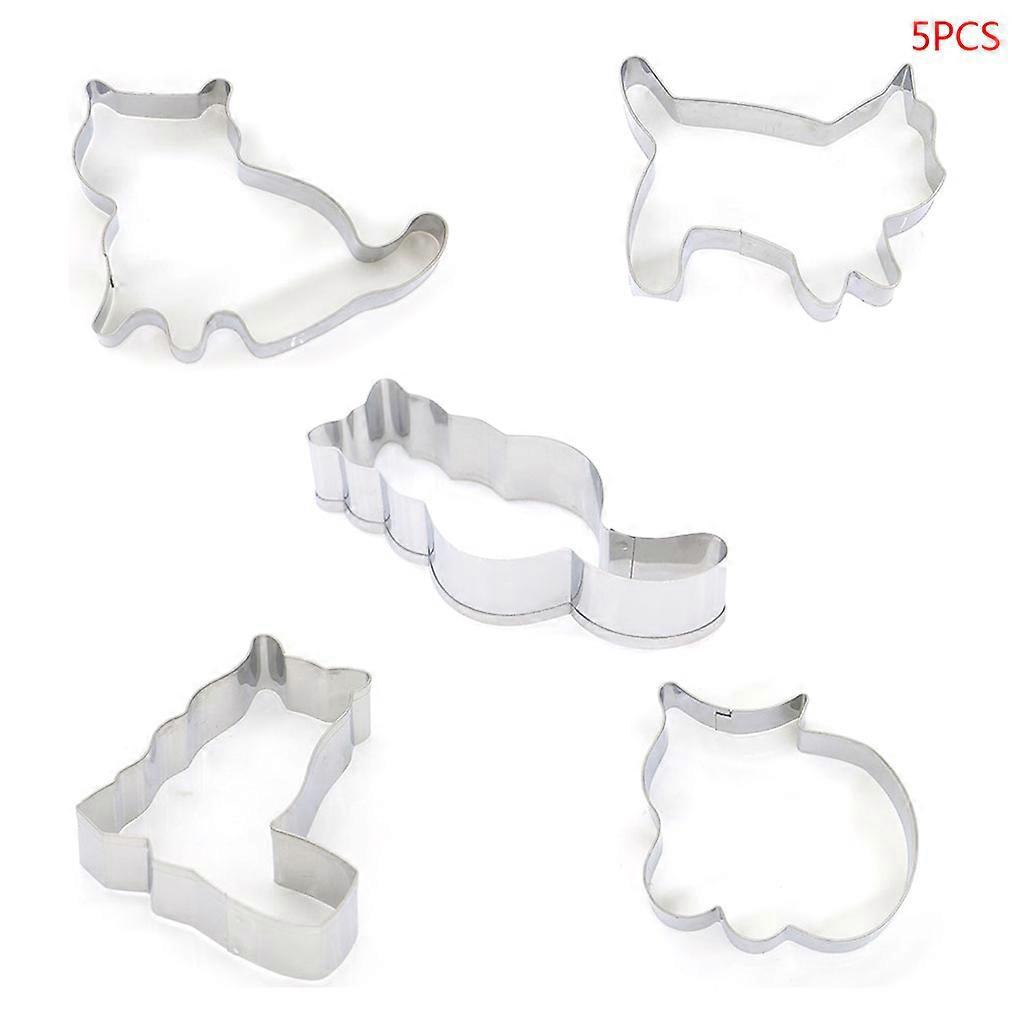 5-teiliges Set Tier-ausstechformen Für Katzenkekse, 3d-zuckerdeko, Gebäck Und Plätzchen