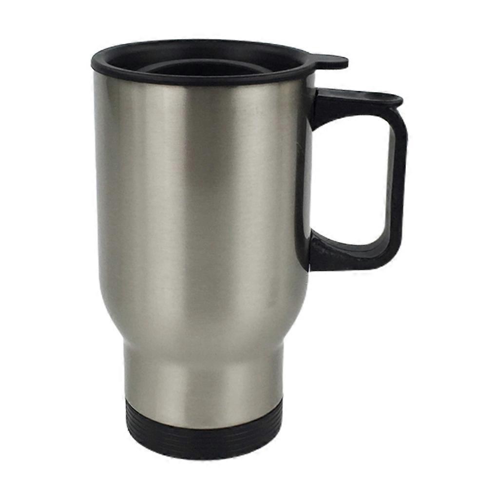 450 Ml Edelstahl-reisebecher, Silberfarben, Unbedruckt, Für Sublimationsdruck, Kaffee-thermosbecher Mit Henkeldeckel, Geeignet Für Heißpressdruck