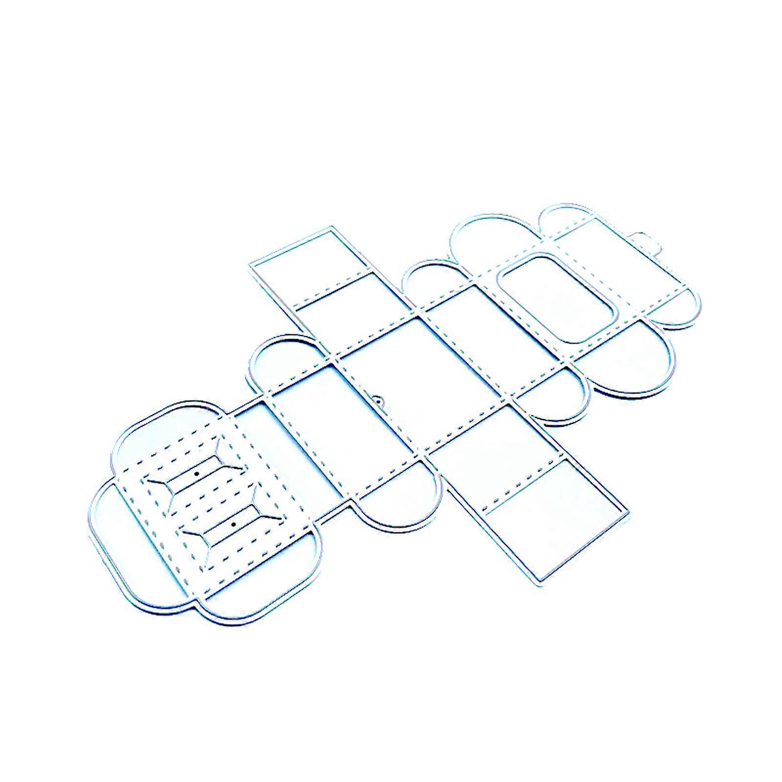 3d Hohle, Konkave Rechteckige Keksdose, Metall-stanzschablone, Diy-süßigkeiten Für Schachteln, Präge-stanzformen, Scrapbook-vorlage