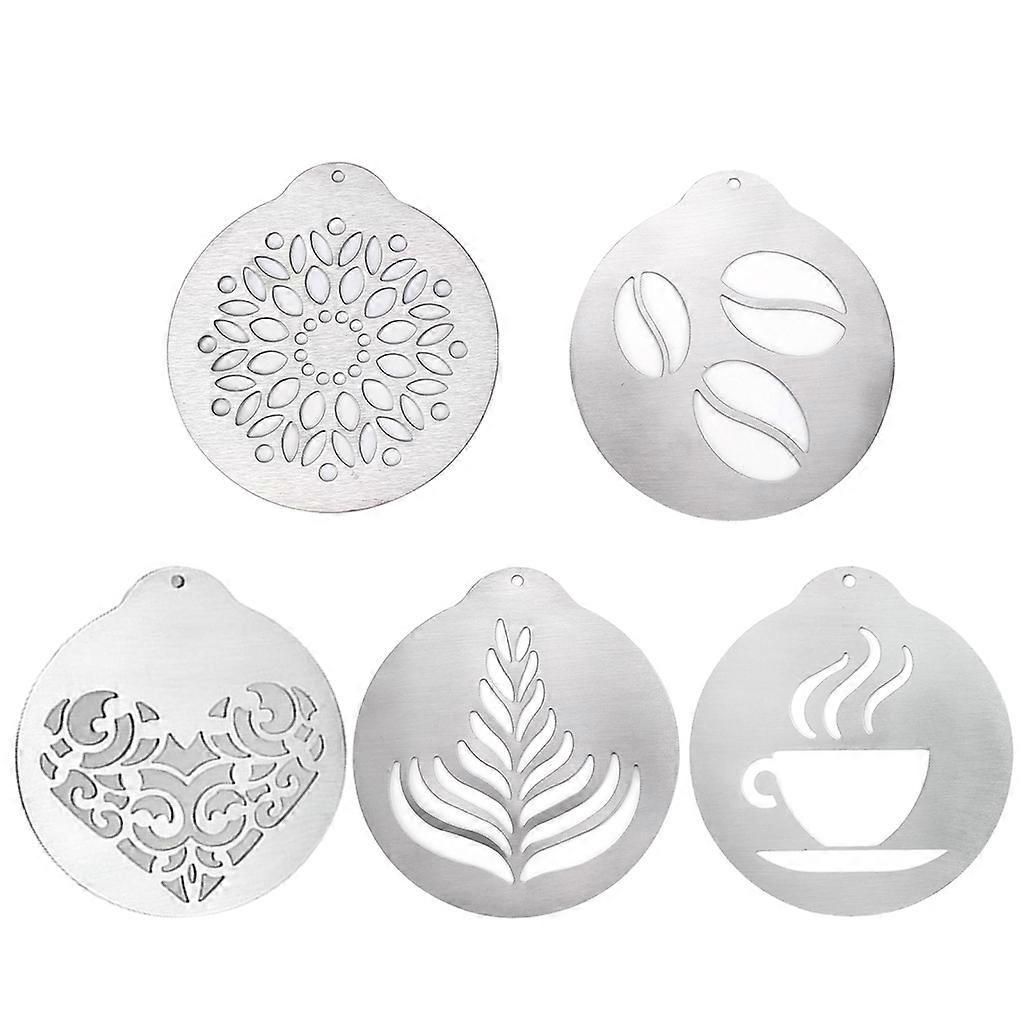 Kaffeeschablonen Aus Edelstahl, Kaffeedekorationsschablone, Neuartige Latte-art-schablonen