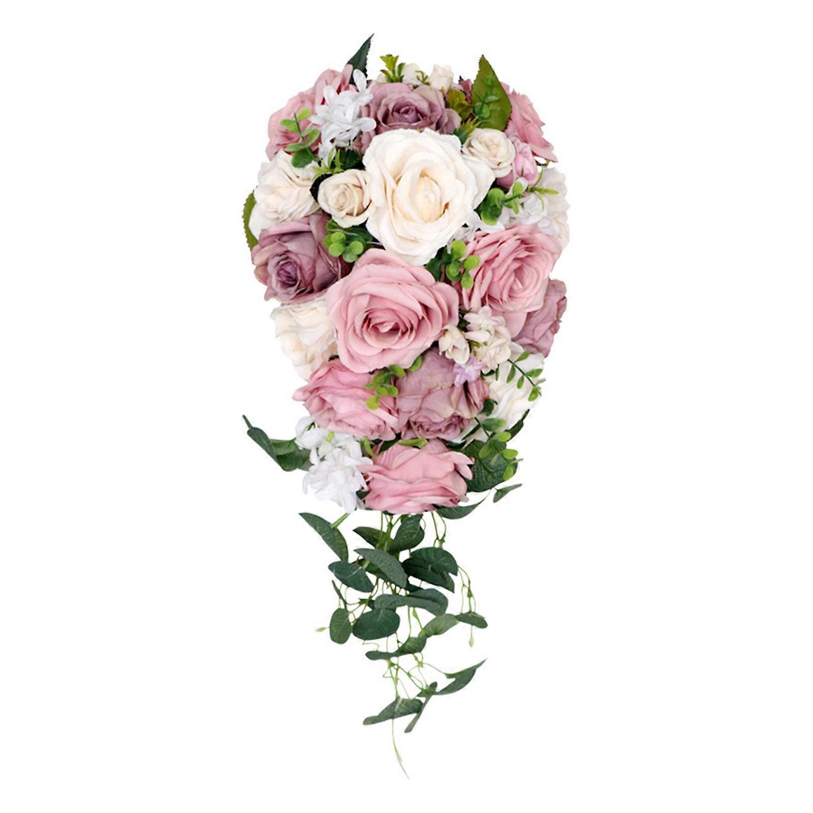 Romantischer Brautstrauß Aus Künstlichen Rosen, Brautjungfernstrauß Zum Valentinstag
