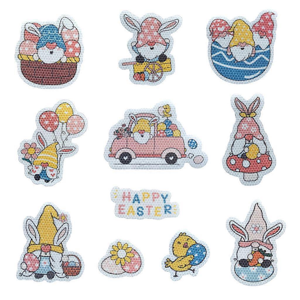 Set Osterhasen-magnet-autodekorationen, Niedliches Kaninchen-osterei, Gesichtslos, Für Puppen, Auto-kühlschrank-garage