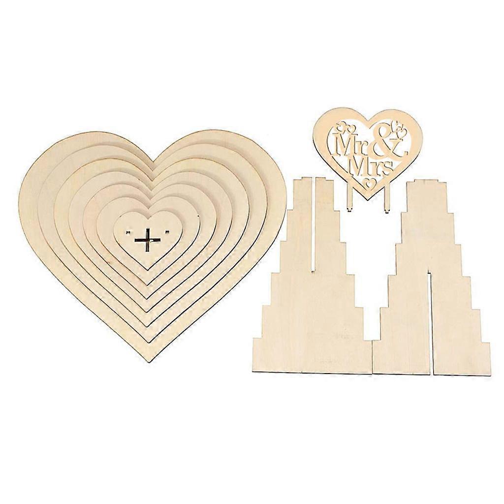 „mr & Mrs“ – Herzförmige Tischdekoration Aus Holz Mit Schokoladenbonbons Als Tischdekoration Für Hochzeiten Und Geburtstage
