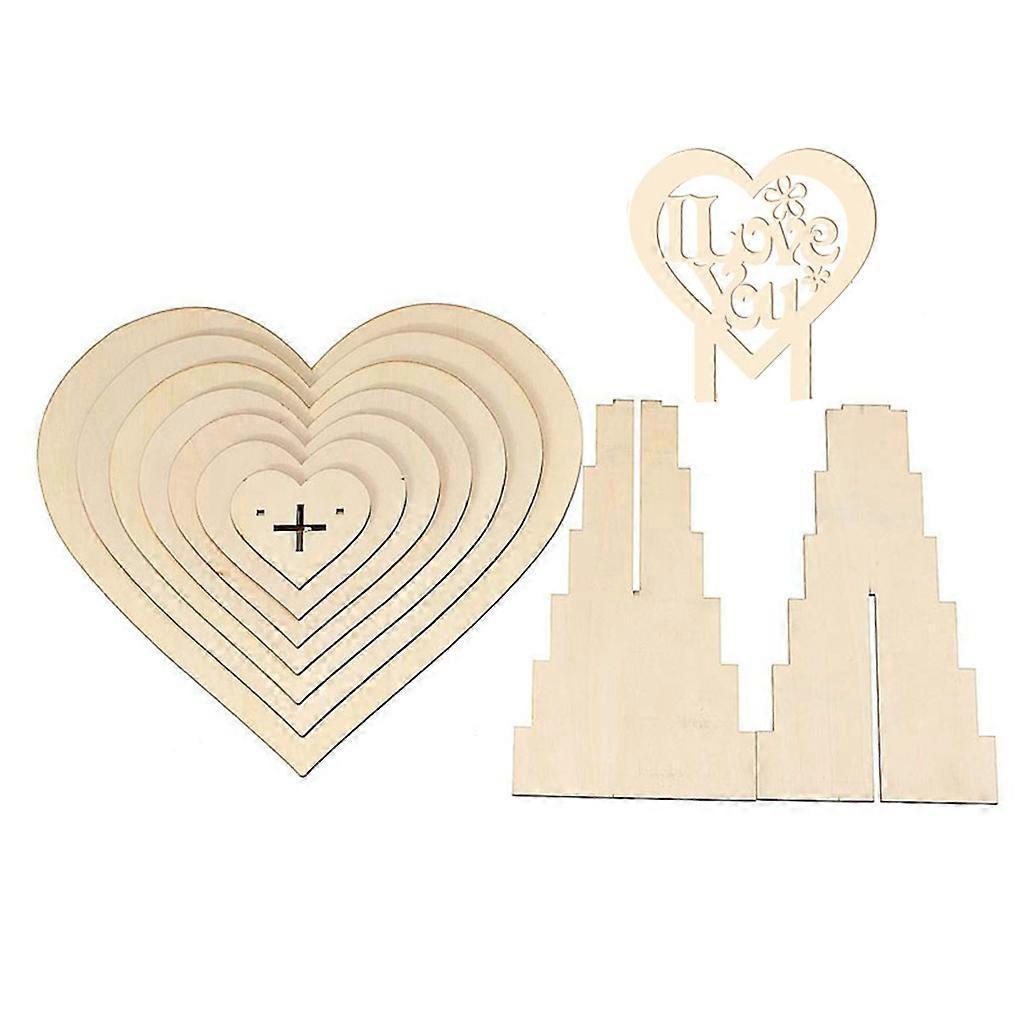 Ich Liebe Dich – Herzförmiges Tischgesteck Aus Holz Mit Schokoladenherzen, Tischdekoration, Partydekoration