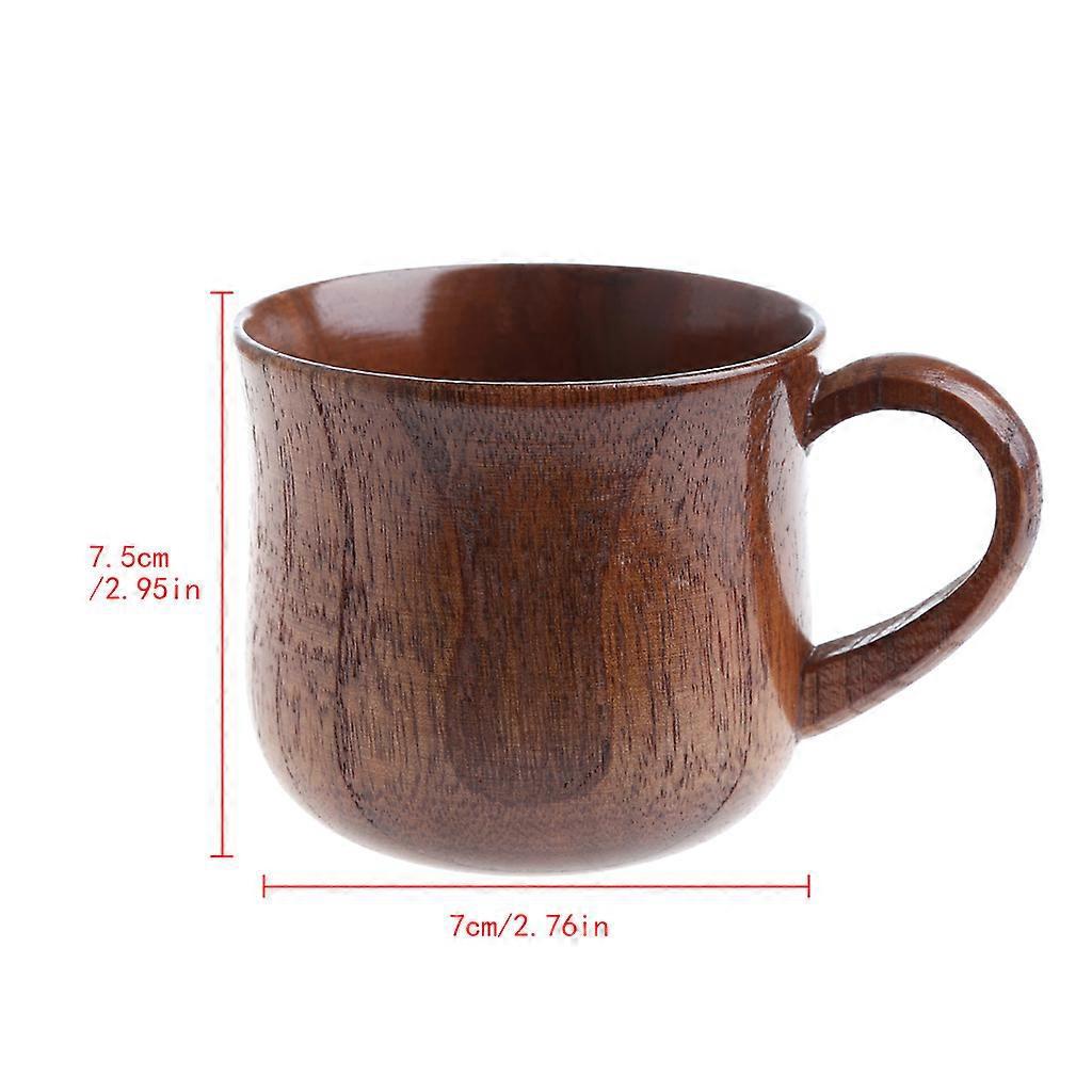 Rustikaler, Handgefertigter Becher Aus Naturholz Für Kaffee, Bier, Saft, Milch Und Tee