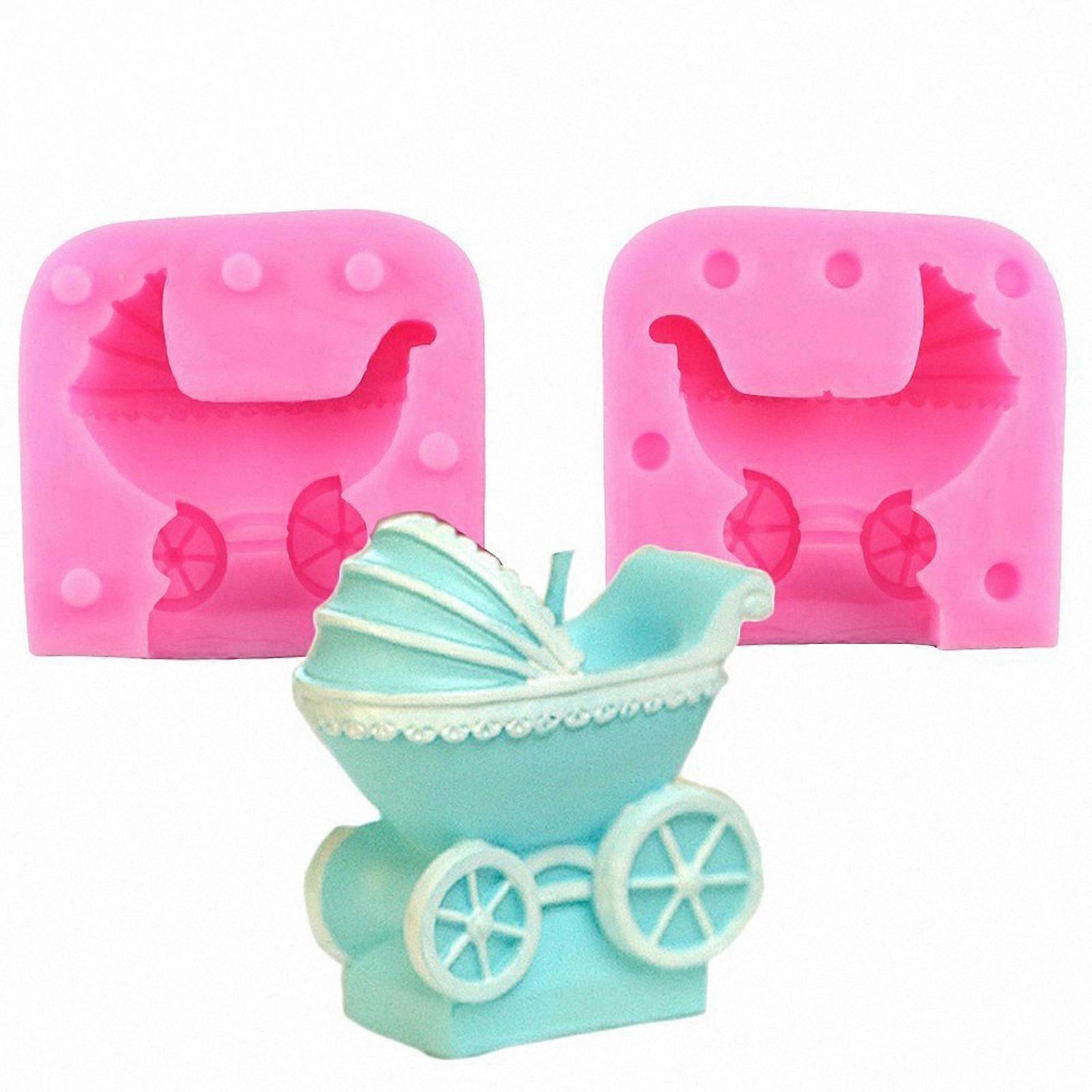 Handgefertigte 3d-seifenform In Exquisiter Kinderwagenform, Küchenbackform