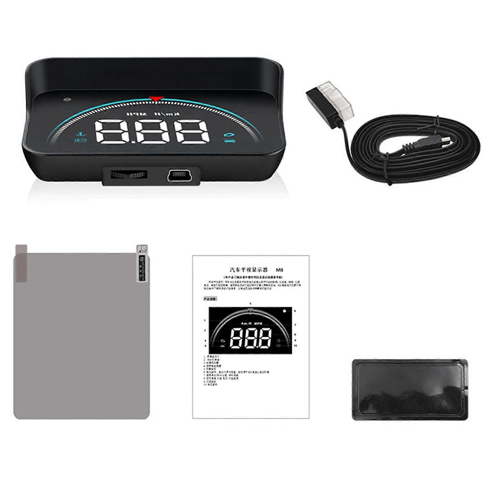 Auto Huddisplay 3,5" Auto-windschutzscheibenprojektor Geschwindigkeitsanzeiger-warnsystem