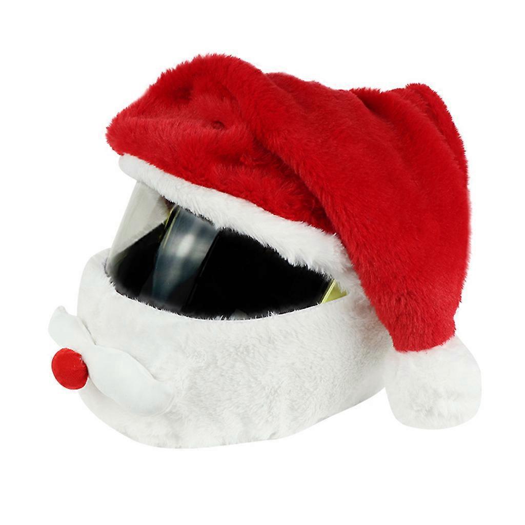 Weihnachts-motorradhelmüberzug, Weihnachtsmann-hut Aus Polyester Für Motorradhelme, Lustiger, Personalisierbarer Outdoor-vollhelmüberzug