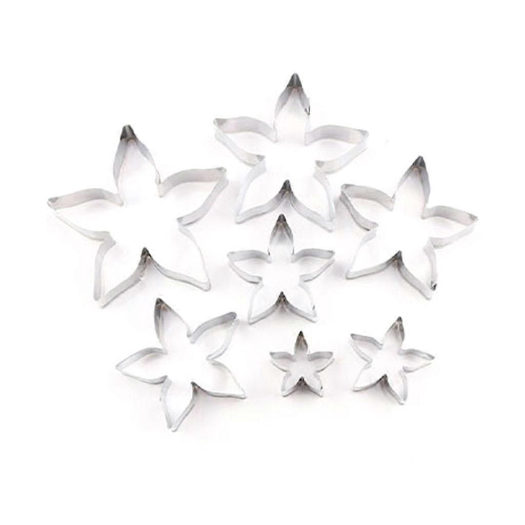 7-teiliges Ausstechformen-set Aus Edelstahl In Form Von Blütenkelchen, Ideal Für Fondant-kekse.