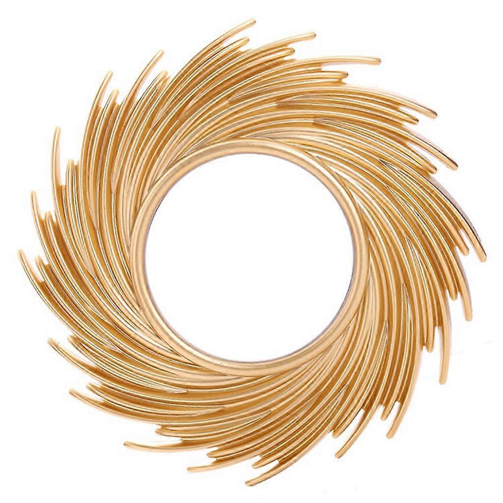 Dekorativer Spiegel In Sonnenform Aus Rattan, Innovative Kunstdekoration, Runder Schminkspiegel, Ankleide-badezimmer-wandspiegel