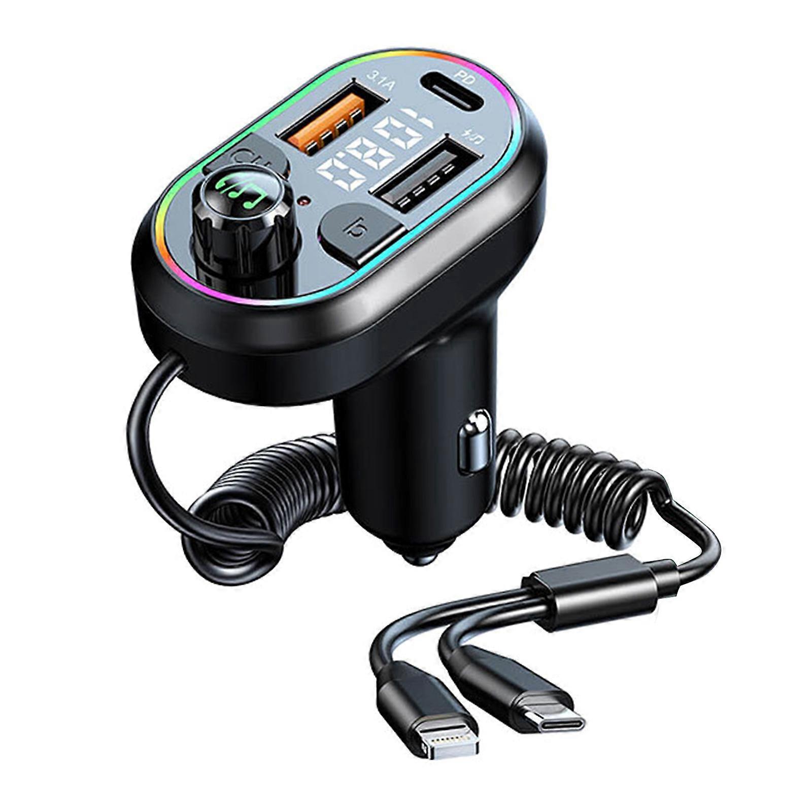 Bluetooth-fähiger 5.0 Fm-transmitter Fürs Auto, Kabelloser Freisprech-audioempfänger