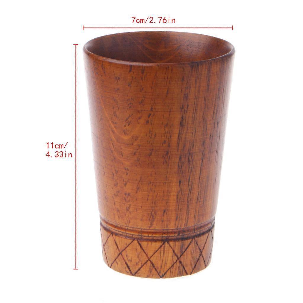 Stück Vintage Handgefertigter Holzbecher Für Tee, Milch, Bier, Kaffee, Glas
