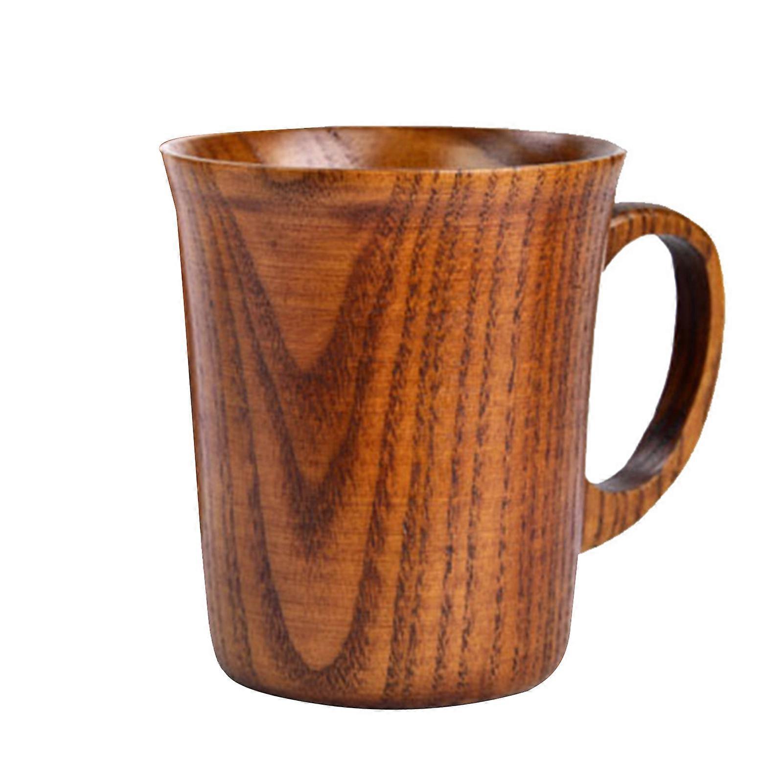 Jujube-becher, Handgefertigter Kaffee- Und Bierkrug Aus Holz Mit Henkel