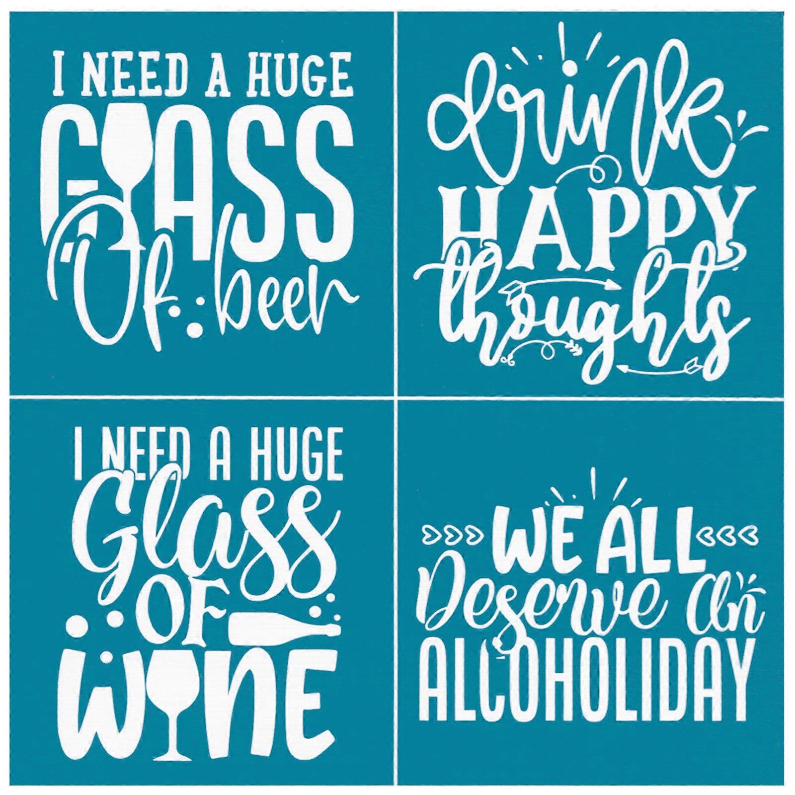Ich Brauche Ein Riesiges Glas Bier Selbstklebende Siebdruck-schablonen Für Diy-malerei Auf Holz, T-shirts, Kissen, Stofftaschen Und Textilien.