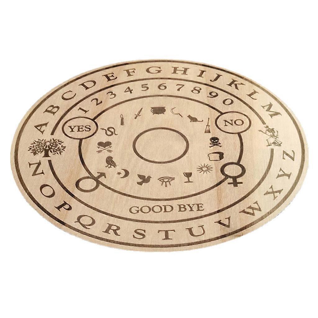 Astrologie-pentakel-altarplatte Aus Holz, Wahrsage-untersetzer, Hexenbedarf