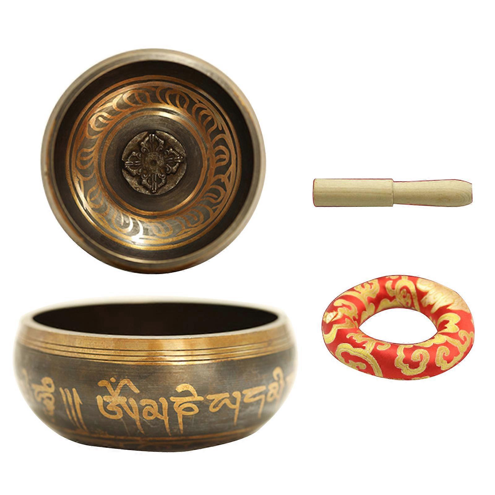 Set Buddha-klangschale Aus Kupfer, Korrosionsbeständig, Für Yoga Und Meditation