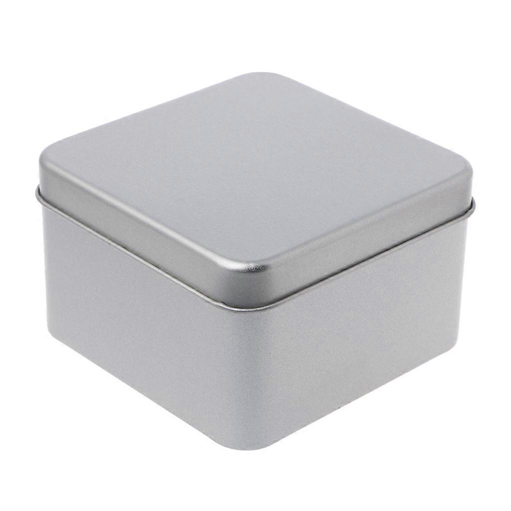 Kleine, Silberfarbene Aufbewahrungsdose Aus Metall (9 X 9 Cm) Zur Aufbewahrung Von Geld, Münzen Und Süßigkeiten
