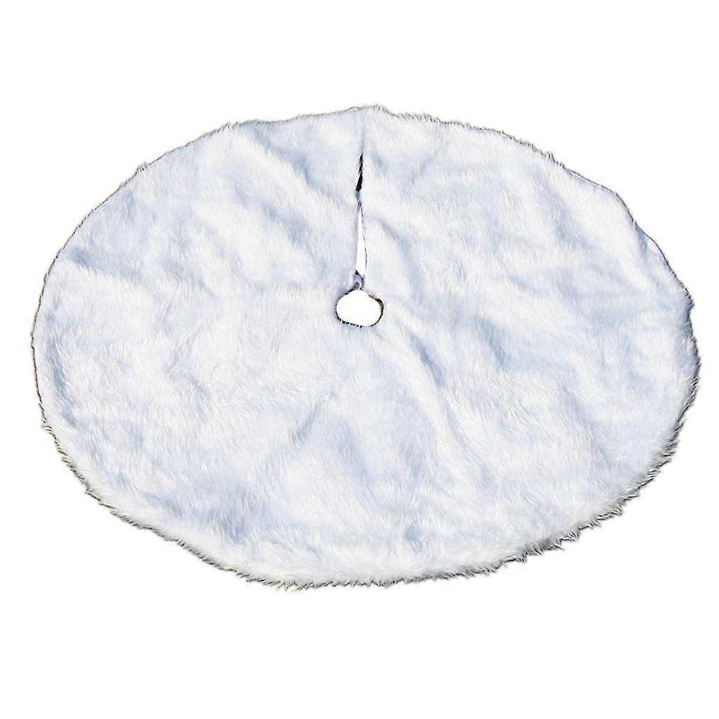 30,7 Zoll Weihnachtsbaumrock, Weiß, Luxuriös, Aus Kunstpelz, Baumschmuck