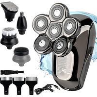 Abnehmbarer Scherkopf Für Herren, 5-in-1-elektrorasierer, Ipx7 Wasserdichter Kopfrasierer Für Männer Mit Glatze, Nass-/trockenrasierer Mit Led-anzeige, Rotationsrasierer