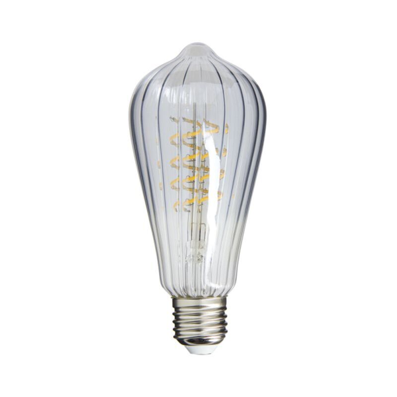 Dekorative Led-fadenlampe Mit Gravurglas, Form St64, E27-fassung, 240 Lm, Warmweißes Licht (2700 K), Dimmbar, Quecksilberfrei, Energieeffizient