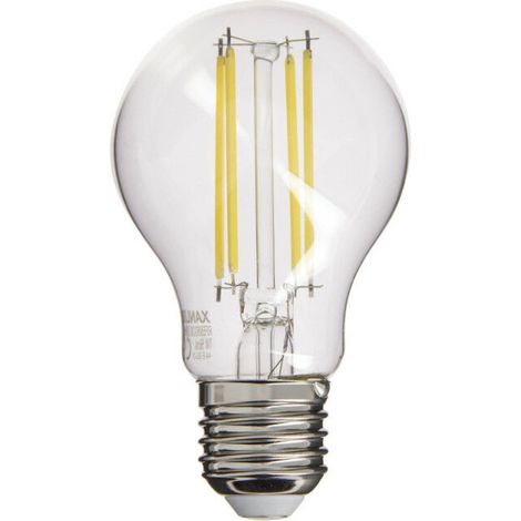 Led-filament-glühbirne A60 E27, 7,5 W (entspricht 60 W), Neutrales Weißlicht 4000 K, Energiesparend, Quecksilberfrei, Dimmbar (je Nach Modell), Ideal Für Kronleuchter Und Wandlampen