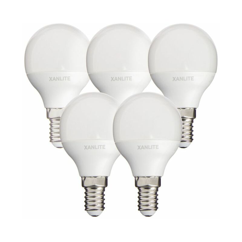 5er-pack Led-lampen Smd P45, Milchglasartig, E14 – 470 Lm, 5,3 W (entspricht 40 W), Neutrales Weiß 4000 K, Energieeffizienzklasse A++