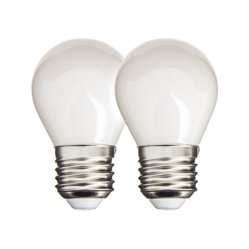 2er-pack Led-filamentlampen P45, Milchglasartig, E14 – 470 Lm, Entspricht 40 W, Farbtemperatur 4000 K (neutralweiß), Für Kronleuchter Und Wandlampen