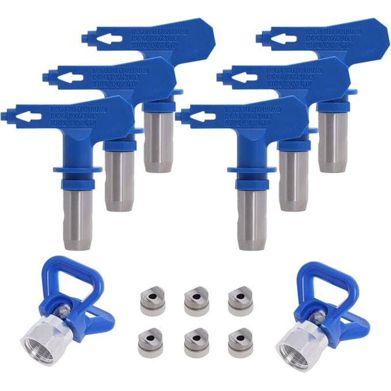 Amxcnoy Wendedüse Für Airless-spritzgeräte, 2x Düsensitzschutz, Airless-düsenzubehör Für Hochdruck-farbspritzpistolen (typ 211, 315, 417, 517, 515, 523)