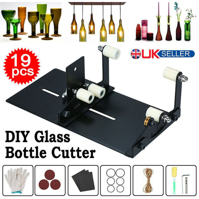 Amxcnoy Neues Quadratisches Flaschen-glasflaschen-schneidewerkzeug, Weinflaschenschneider, Diy-werkzeug, Handwerkzeug-set, Dreiklingen-schneidkopf