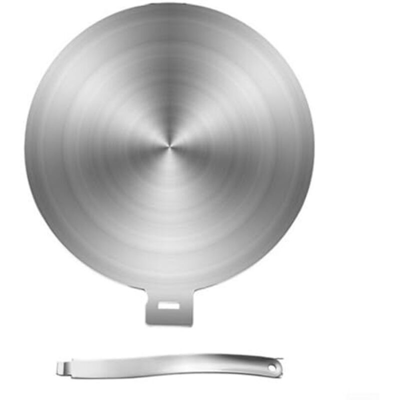 Amxcnoy Wärmeverteilerplatte Aus Edelstahl Für Induktionskochfelder, Verschiedene Größen (13/20/24/28 Cm), Küchenzubehör, 24 Cm
