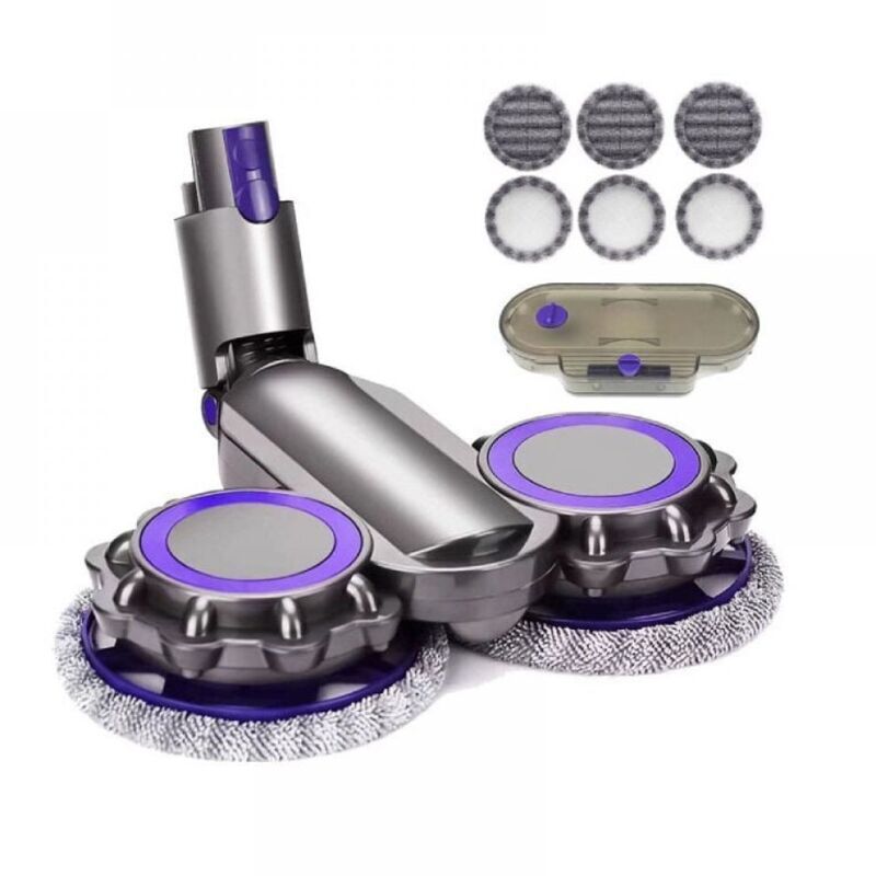 Amxcnoy Nass- Und Trockenwischkopf, Kompatibel Mit Dyson V6, V7, V8, V9, V10, V11 + Wassertank + 6 Wischköpfe