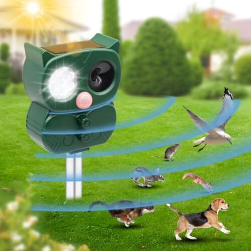 Amxcnoy Freilandkatzenabwehrmittel, Ultraschall-tierabwehrmittel Für Hunde, Katzen, Kaninchen Und Füchse