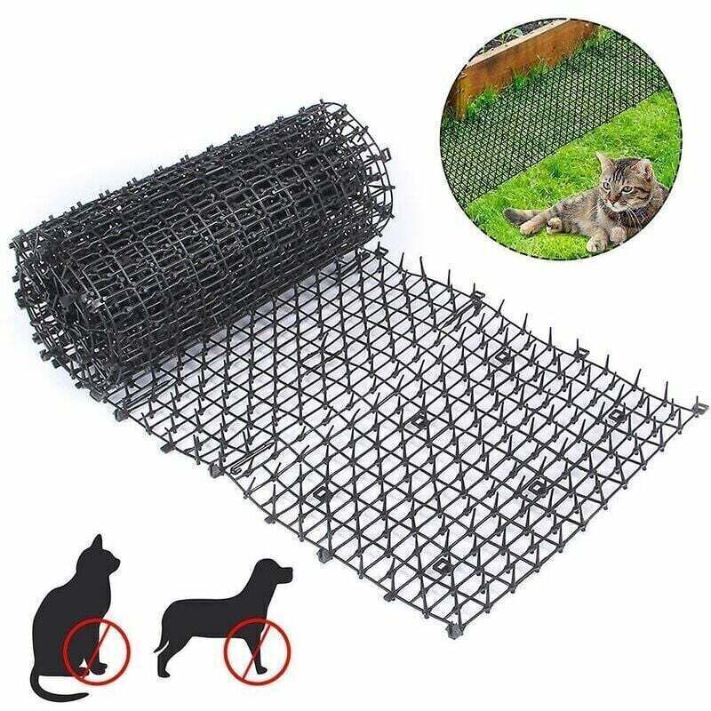 Amxcnoy Katzenschutzmatte Mit Stacheldraht, Gartenmatte Gegen Hunde Und Katzen, Stichfeste Kunststoffmatte, Schwarz, 200 X 28 Cm, Fonepro, De