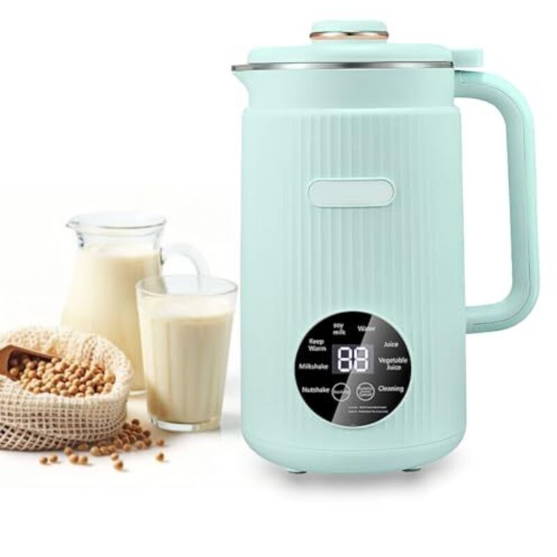 Amxcnoy Automatischer Pflanzlicher Milchbereiter Mit Selbstreinigungsfunktion Und 8-stunden-warmhaltefunktion Für Mandel-, Nuss-, Hafer- Und Sojamilch (milchfrei)