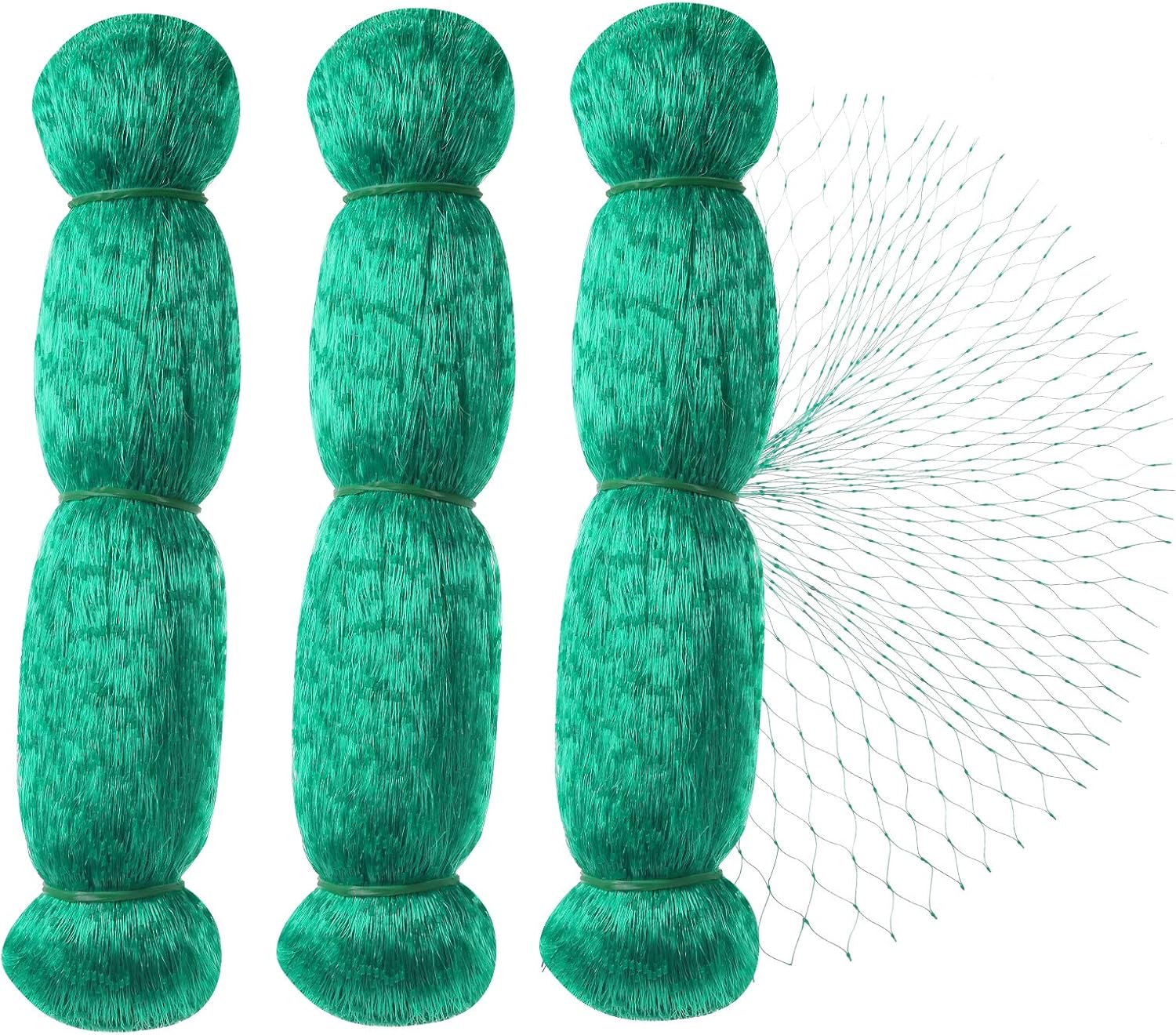 Vogelschutznetz, 3er-set Grüne Netze À 2 X 10 M Zum Schutz Ihrer Pflanzen, Früchte, Blumen Und Gemüse. Maschenweite: 1,5 Cm.