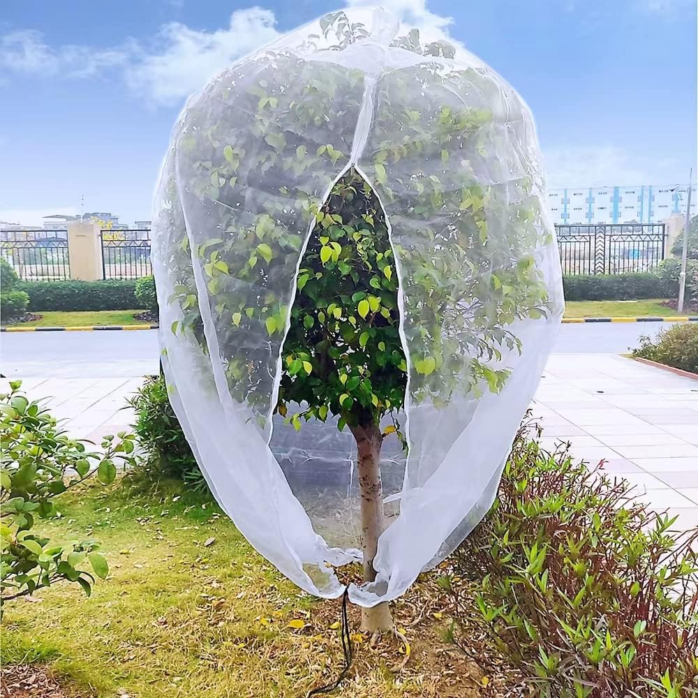 3 M X 3 M Gartennetz Für Obstbäume, Vogelschutznetz Für Heidelbeersträucher Mit Reißverschluss Und Kordelzug, Gartennetz