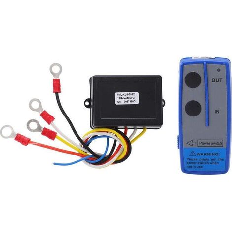 Universelles 12v/24v 434mhz Funk-seilwinden-fernbedienungsset Mit 12v/24v Empfänger Und Handy-schalter Für General Motors Trucks, Atvs Und Suvs