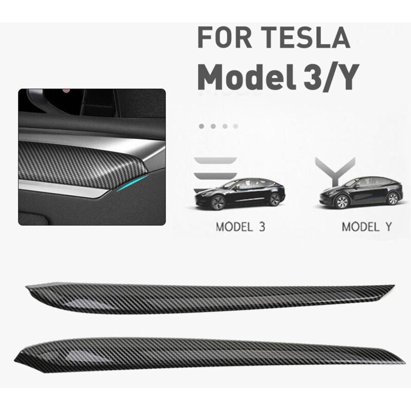 Autozubehörset Für Model 3/y 2021-2022: Türinnenverkleidung Aus Kohlefaser (ein Set)