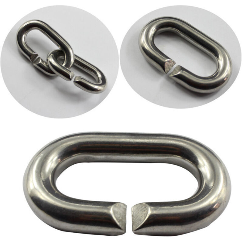 C-förmiger Verbindungsring Aus Edelstahl 304 / Kettenverbindungsöse / Offener Ovaler Ring – Bootszubehör – 12 X 20 X 50 Mm Verbindungsring