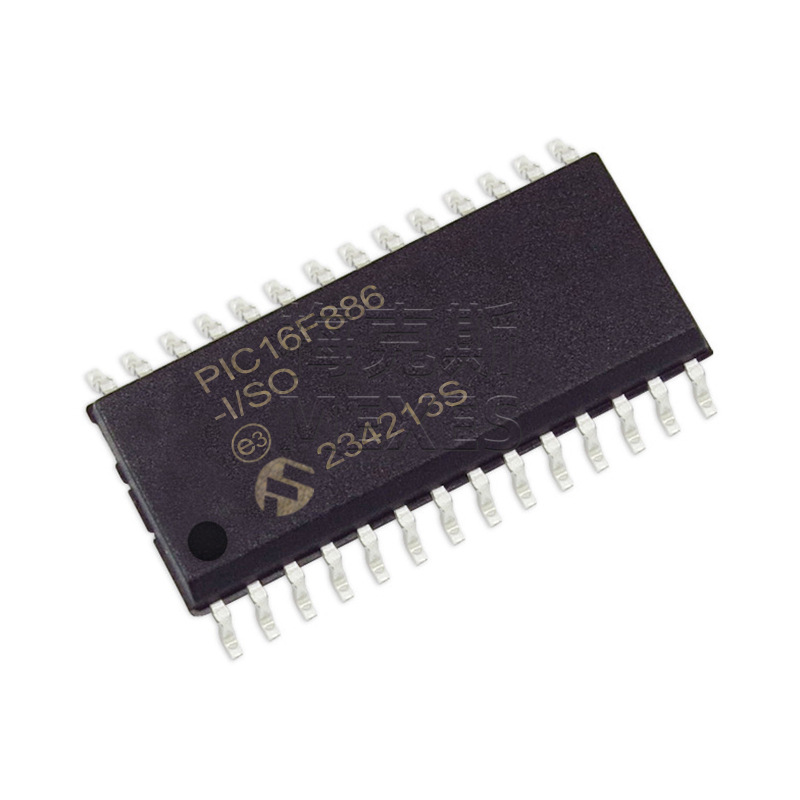 Die Pic16f886-i/so Und Pic16f877a-i/pt Sind Fünf Elektronische Bauteile/chips, Die Montiert Und Versendet Werden Können.