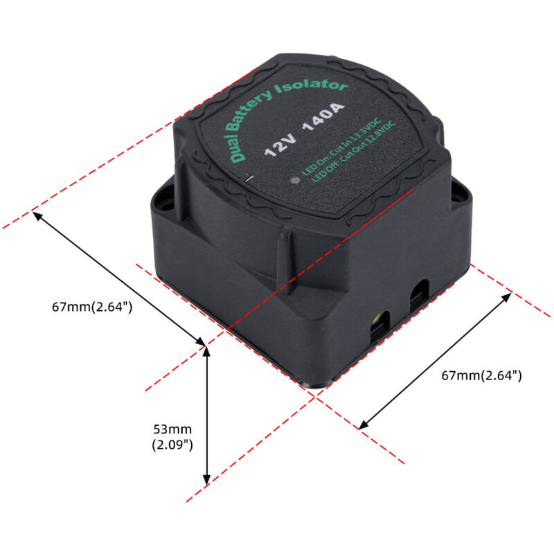 Doppelbatterie-trennschalter Für Auto Und Yacht 12v 140a, Intelligenter Batterieregler, Vsr-umwandlungsrelais (eine Packung)