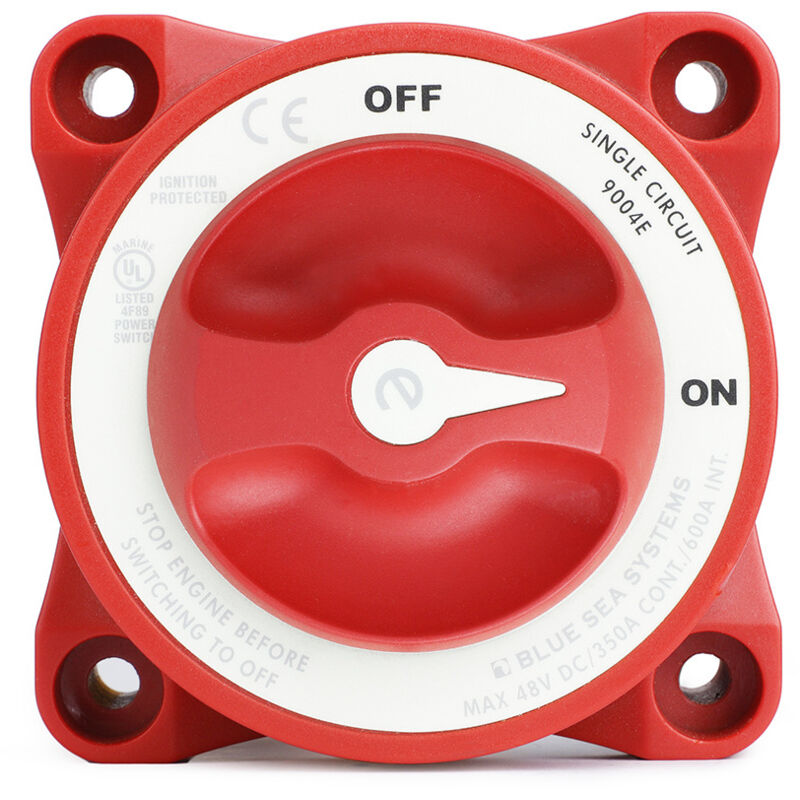 Drehtrennschalter Für 12-48v Auto-/yacht-stromversorgung, Hochstrom-batterieschutzschalter, Vierstufiger Trennschalter (rot)