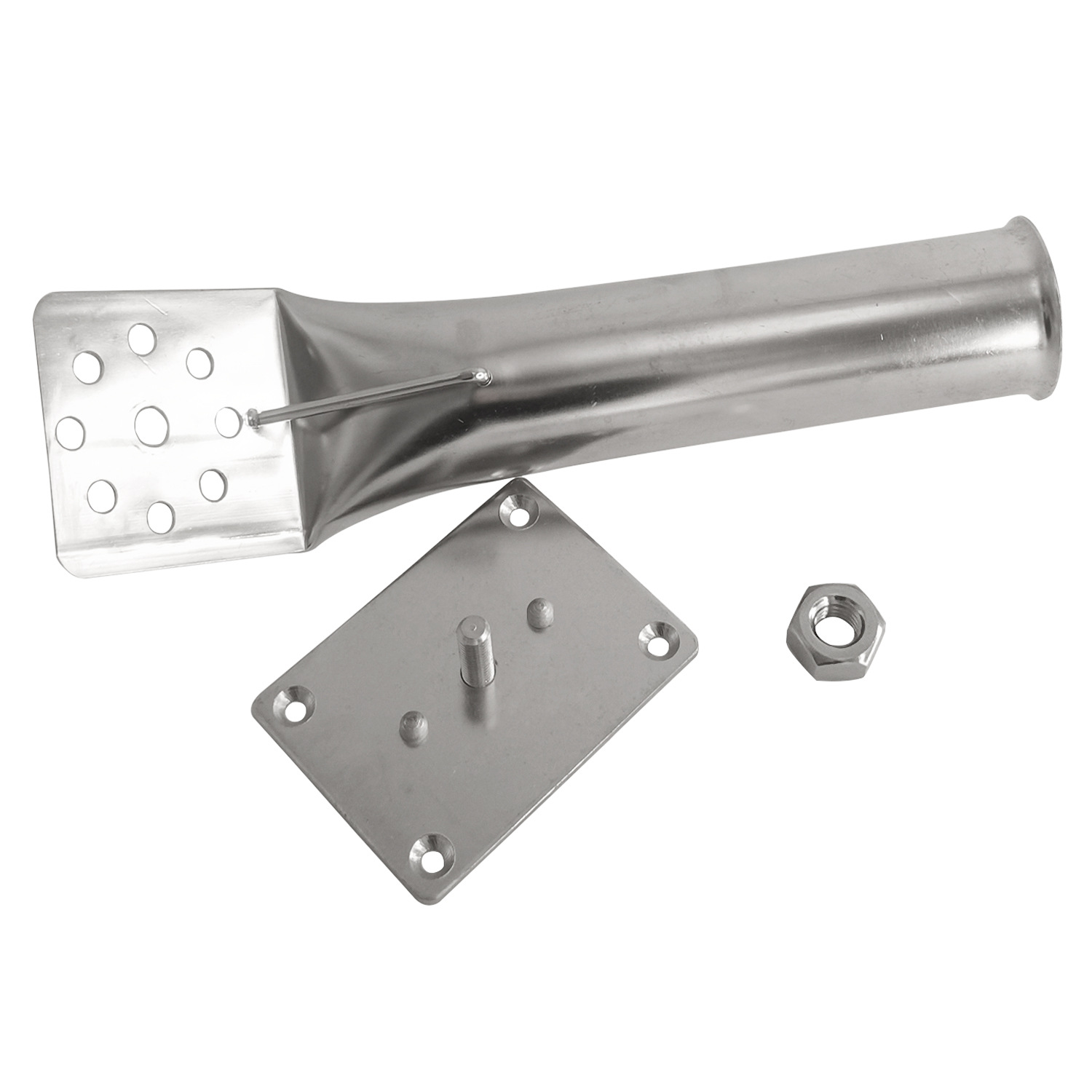 Edelstahl-angelrutenhalter Für Den Maritimen Bereich, Hochglanzpoliert, Mit Klingen, Angelrutenstütze, Zubehör Für Die Schifffahrt Und Den Wassersport, Angelrutenhalter Mit Bodenplatte.