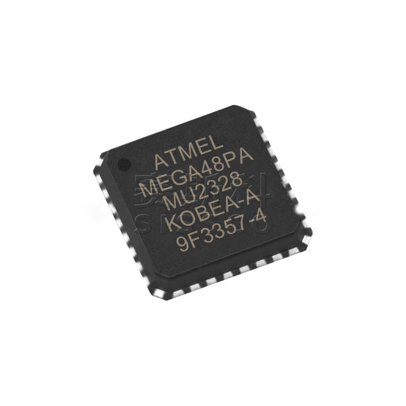 Elektronische Bauteile Und Chips Der Serien Atmega48pa-mu Und Atm90e32as-au, 5 Bestückte Einheiten
