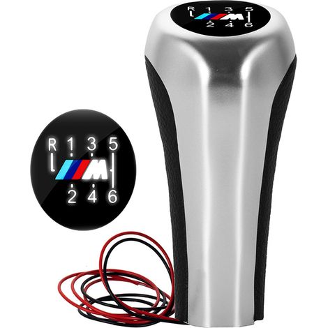 Geeignet Für Bmw 1er/3er/5er/6er Fahrzeuge Mit Schaltgetriebe, Schaltknauf Mit Kaltweißer Beleuchtung, Schalthebel, Standard-schaltknauf Mit Silberweißer Beleuchtung, 5-gang-schaltung, Einteilig.