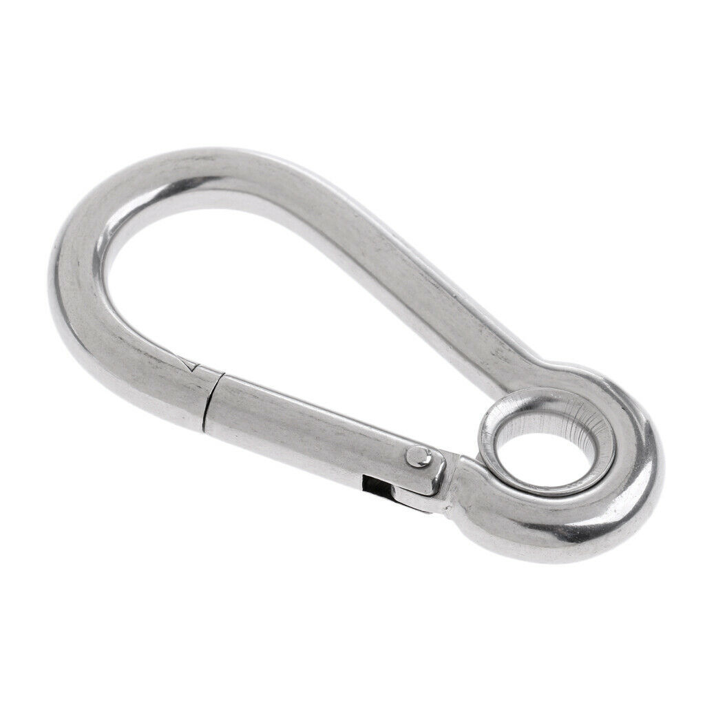 Karabinerhaken Aus Edelstahl 304/316 Mit Ring Und Federbelastetem Haken, Bootszubehör 316-14180